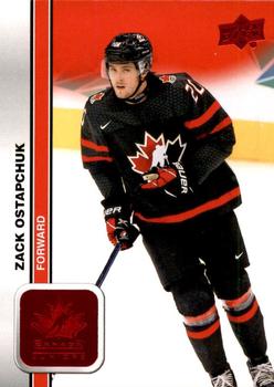 2023 Upper Deck Team Canada Juniors - Red Foil #17 Zack Ostapchuk Front
