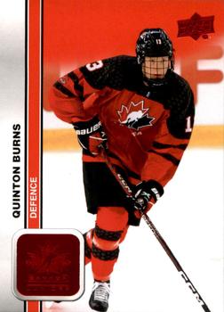 2023 Upper Deck Team Canada Juniors - Red Foil #35 Quinton Burns Front