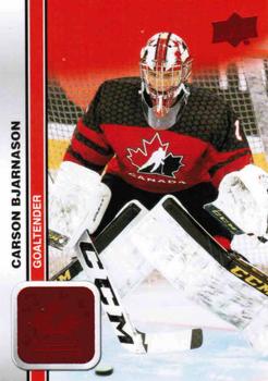 2023 Upper Deck Team Canada Juniors - Red Foil #39 Carson Bjarnason Front