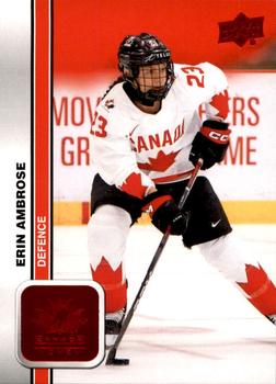 2023 Upper Deck Team Canada Juniors - Red Foil #48 Erin Ambrose Front