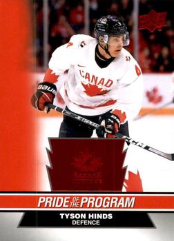 2023 Upper Deck Team Canada Juniors - Red Foil #64 Tyson Hinds Front