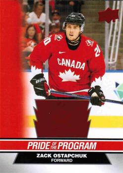 2023 Upper Deck Team Canada Juniors - Red Foil #74 Zack Ostapchuk Front