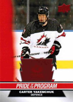 2023 Upper Deck Team Canada Juniors - Red Foil #93 Carter Yakemchuk Front