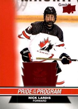 2023 Upper Deck Team Canada Juniors - Red Foil #94 Nick Lardis Front