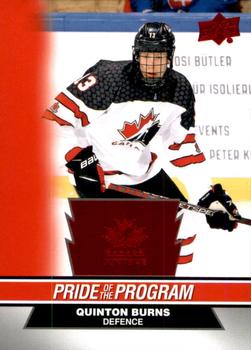 2023 Upper Deck Team Canada Juniors - Red Foil #98 Quinton Burns Front