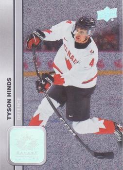 2023 Upper Deck Team Canada Juniors - Patterned Foilboard #14 Tyson Hinds Front