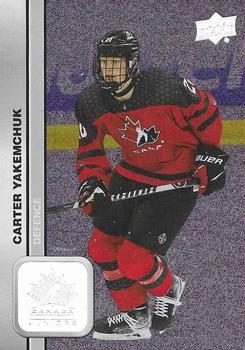 2023 Upper Deck Team Canada Juniors - Patterned Foilboard #36 Carter Yakemchuk Front