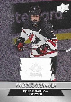 2023 Upper Deck Team Canada Juniors - Patterned Foilboard #82 Colby Barlow Front
