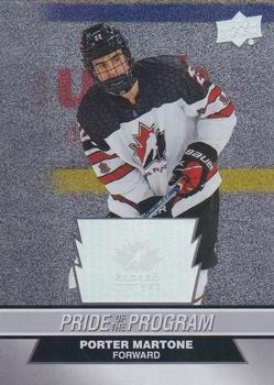 2023 Upper Deck Team Canada Juniors - Patterned Foilboard #90 Porter Martone Front