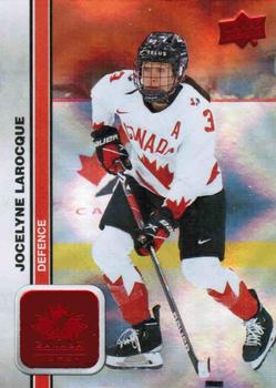 2023 Upper Deck Team Canada Juniors - Red Patterned Foilboard #44 Jocelyne Larocque Front