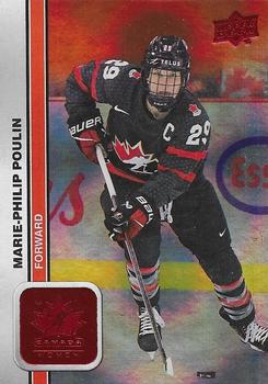 2023 Upper Deck Team Canada Juniors - Red Patterned Foilboard #59 Marie-Philip Poulin Front