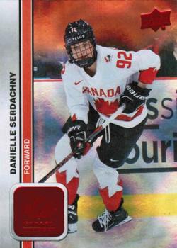 2023 Upper Deck Team Canada Juniors - Red Patterned Foilboard #63 Danielle Serdachny Front