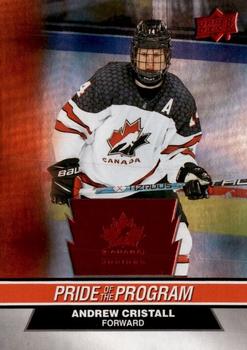 2023 Upper Deck Team Canada Juniors - Red Patterned Foilboard #89 Andrew Cristall Front