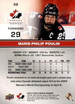 2023 Upper Deck Team Canada Juniors - Rose Gold #59 Marie-Philip Poulin Back