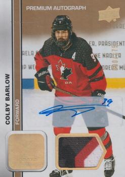 2023 Upper Deck Team Canada Juniors - Base Autograph Patch #22 Colby Barlow Front
