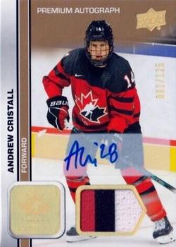 2023 Upper Deck Team Canada Juniors - Base Autograph Patch #24 Andrew Cristall Front