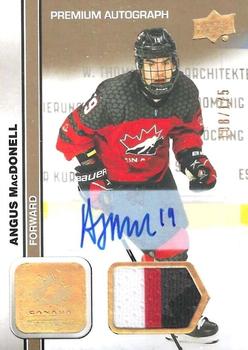2023 Upper Deck Team Canada Juniors - Base Autograph Patch #27 Angus MacDonell Front