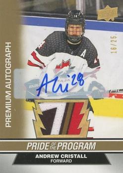 2023 Upper Deck Team Canada Juniors - Base Autograph Patch #89 Andrew Cristall Front