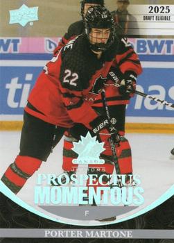 2023 Upper Deck Team Canada Juniors - Prospectus Momentous #PM-18 Porter Martone Front