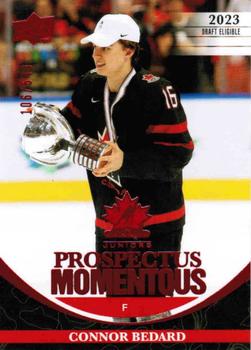 2023 Upper Deck Team Canada Juniors - Prospectus Momentous - Electric Red #PM-36 Connor Bedard Front