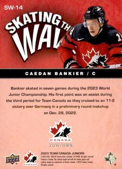 2023 Upper Deck Team Canada Juniors - Skating the Wave #SW-14 Caedan Bankier Back