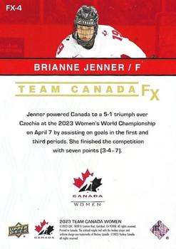 2023 Upper Deck Team Canada Juniors - Team Canada FX #FX-4 Brianne Jenner Back