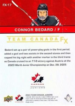 2023 Upper Deck Team Canada Juniors - Team Canada FX #FX-17 Connor Bedard Back