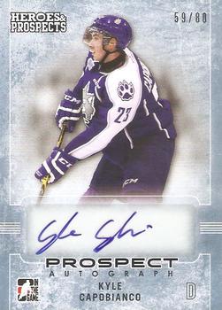 2014-15 In The Game Heroes & Prospects - Prospect Autographs Blue #49 Kyle Capobianco Front