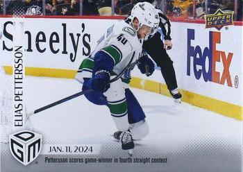 2023-24 Upper Deck Game Dated Moments #47 Elias Pettersson Front