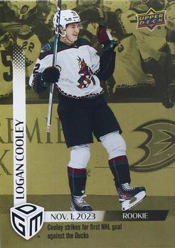 2023-24 Upper Deck Game Dated Moments - Gold #13 Logan Cooley Front