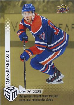2023-24 Upper Deck Game Dated Moments - Gold #25 Connor McDavid Front