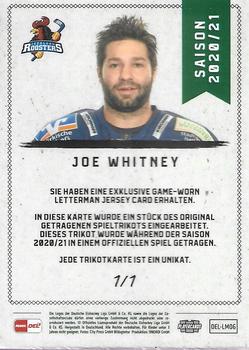 2020-21 Playercards (DEL) - Letterman #DEL-LM06 Joe Whitney Back