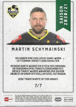 2020-21 Playercards (DEL) - Letterman #DEL-LM08 Martin Schymainski Back