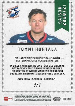 2020-21 Playercards (DEL) - Letterman #DEL-LM09 Tommi Huhtala Back