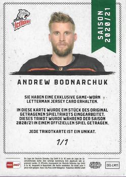 2020-21 Playercards (DEL) - Letterman #DEL-LM11 Andrew Bodnarchuk Back