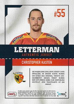 2017-18 Playercards (DEL2) - Letterman #NNO Christopher Kasten Back