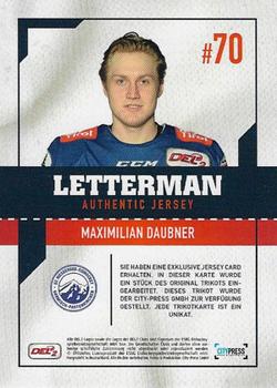 2017-18 Playercards (DEL2) - Letterman #NNO Maximilian Daubner Back