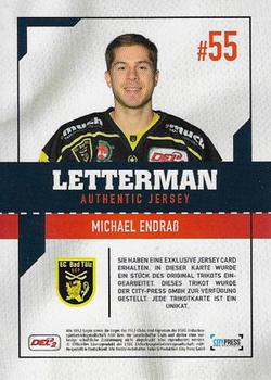 2017-18 Playercards (DEL2) - Letterman #NNO Michael Endrass Back