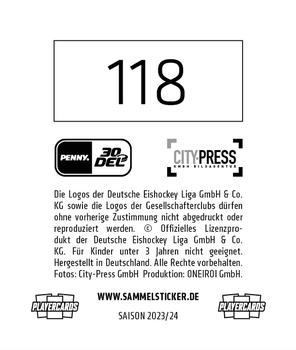 2023-24 Playercards Stickers (DEL) #118 Joseph Cramarossa Back