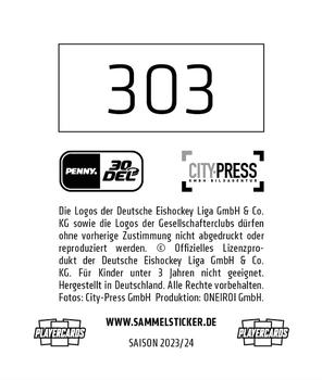 2023-24 Playercards Stickers (DEL) #303 Alexander Karachun Back