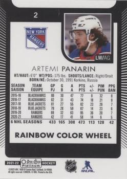 2021-22 O-Pee-Chee Platinum - Rainbow Color Wheel #2 Artemi Panarin Back