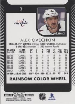 2021-22 O-Pee-Chee Platinum - Rainbow Color Wheel #3 Alex Ovechkin Back