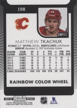 2021-22 O-Pee-Chee Platinum - Rainbow Color Wheel #198 Matthew Tkachuk Back