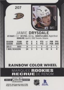 2021-22 O-Pee-Chee Platinum - Rainbow Color Wheel #207 Jamie Drysdale Back
