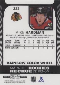 2021-22 O-Pee-Chee Platinum - Rainbow Color Wheel #222 Mike Hardman Back