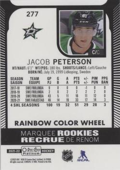 2021-22 O-Pee-Chee Platinum - Rainbow Color Wheel #277 Jacob Peterson Back