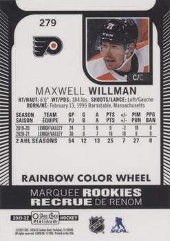 2021-22 O-Pee-Chee Platinum - Rainbow Color Wheel #279 Maxwell Willman Back