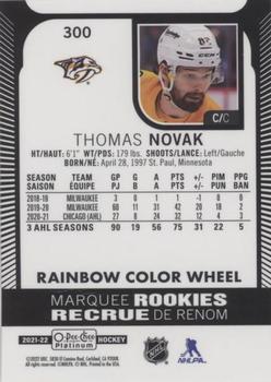 2021-22 O-Pee-Chee Platinum - Rainbow Color Wheel #300 Thomas Novak Back