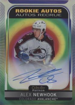 2021-22 O-Pee-Chee Platinum - Rookie Autographs Rainbow Color Wheel #R-AN Alex Newhook Front