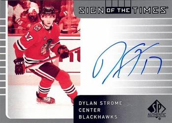2022-23 SP Authentic - 2021-22 SP Authentic Update I: 2001-02 Retro Sign of the Times #SOTT1-DS Dylan Strome Front